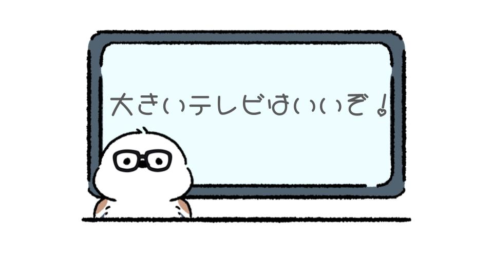 TVを紹介するシマエナガの画像